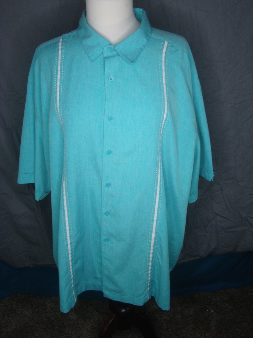 Cafe Luna Teal Button Up Shirt Men’s Size 3XL